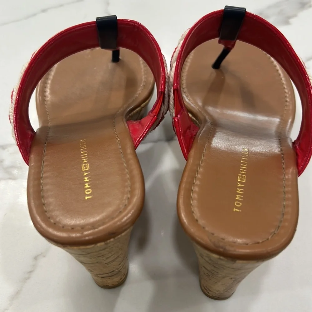 Tommy Hilfiger Cork Wedge Sandals. Size 8.‎ 5 M
